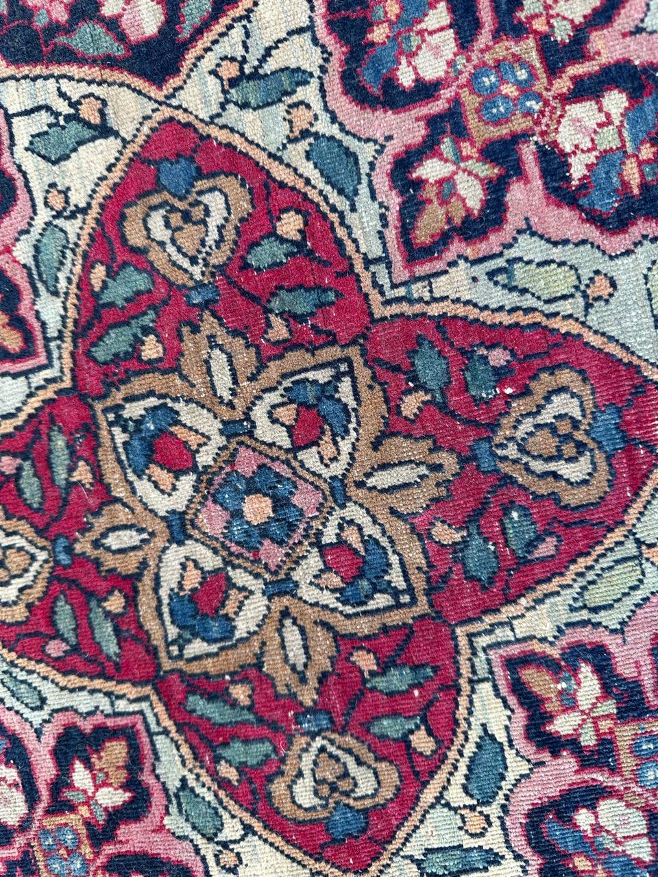 Bobyrug’s pretty antique fine Tehran rug  For Sale 9