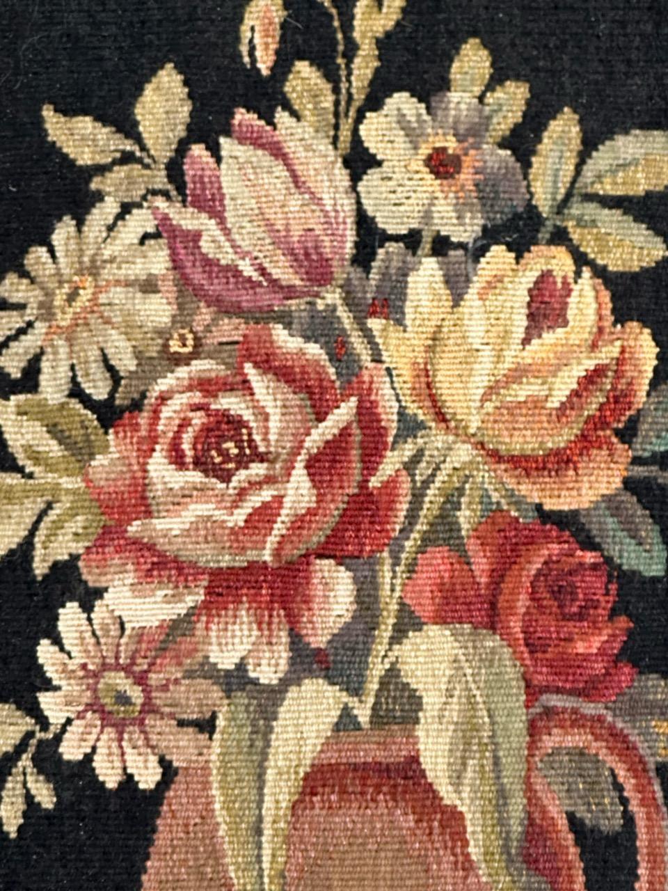 Bobyrug’s Pretty antique French Aubusson Tapestry For Sale 5