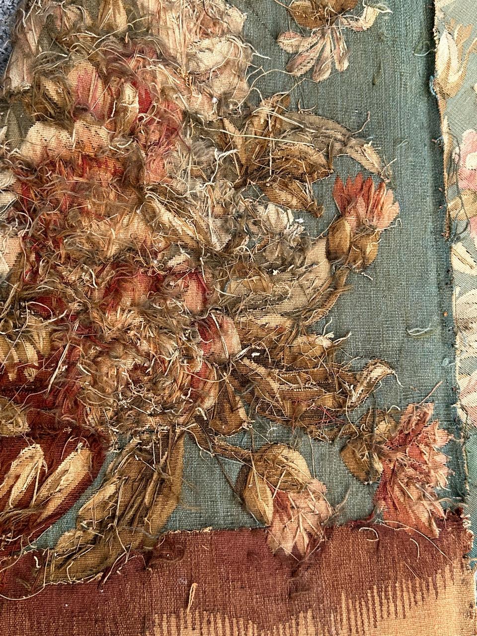 Bobyrug’s pretty antique French Aubusson tapestry  For Sale 9