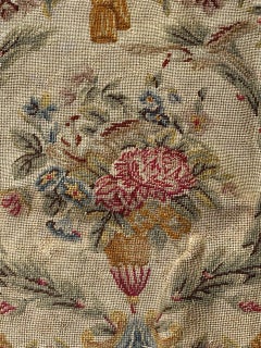 Bobyrug’s pretty antique French needlepoint chair cover tapestry