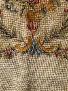 Bobyrug’s pretty antique French needlepoint chair cover tapestry