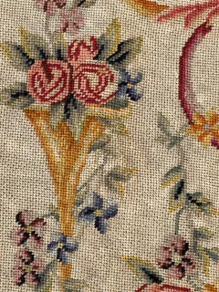 Bobyrug’s pretty antique French needlepoint chair cover tapestry