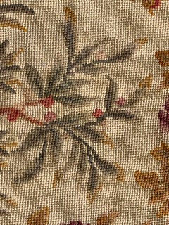 Bobyrug’s pretty antique French needlepoint chair cover tapestry