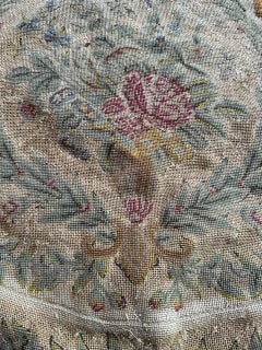 Bobyrug’s pretty antique French needlepoint chair cover tapestry