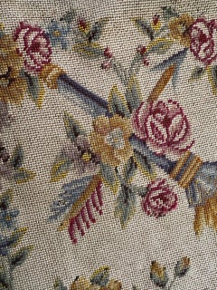 Bobyrug’s pretty antique French needlepoint chair cover tapestry