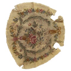 Bobyrug’s pretty antique French needlepoint chair cover tapestry 