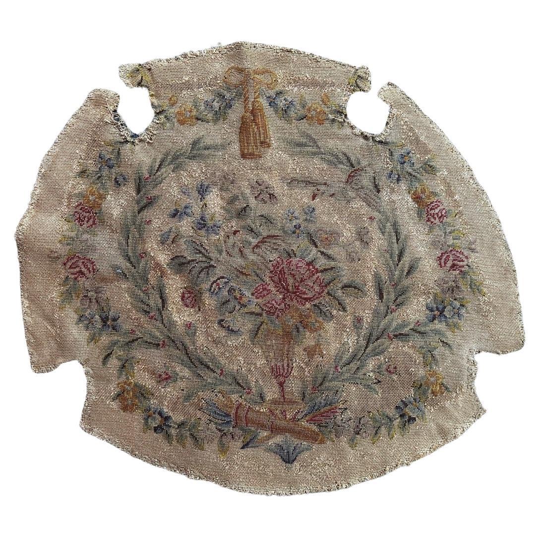 Bobyrug’s pretty antique French needlepoint chair cover tapestry 