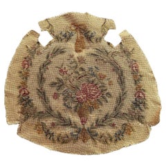 Bobyrug’s pretty antique French needlepoint chair cover tapestry