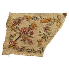 Bobyrug’s pretty antique French needlepoint chair cover tapestry 