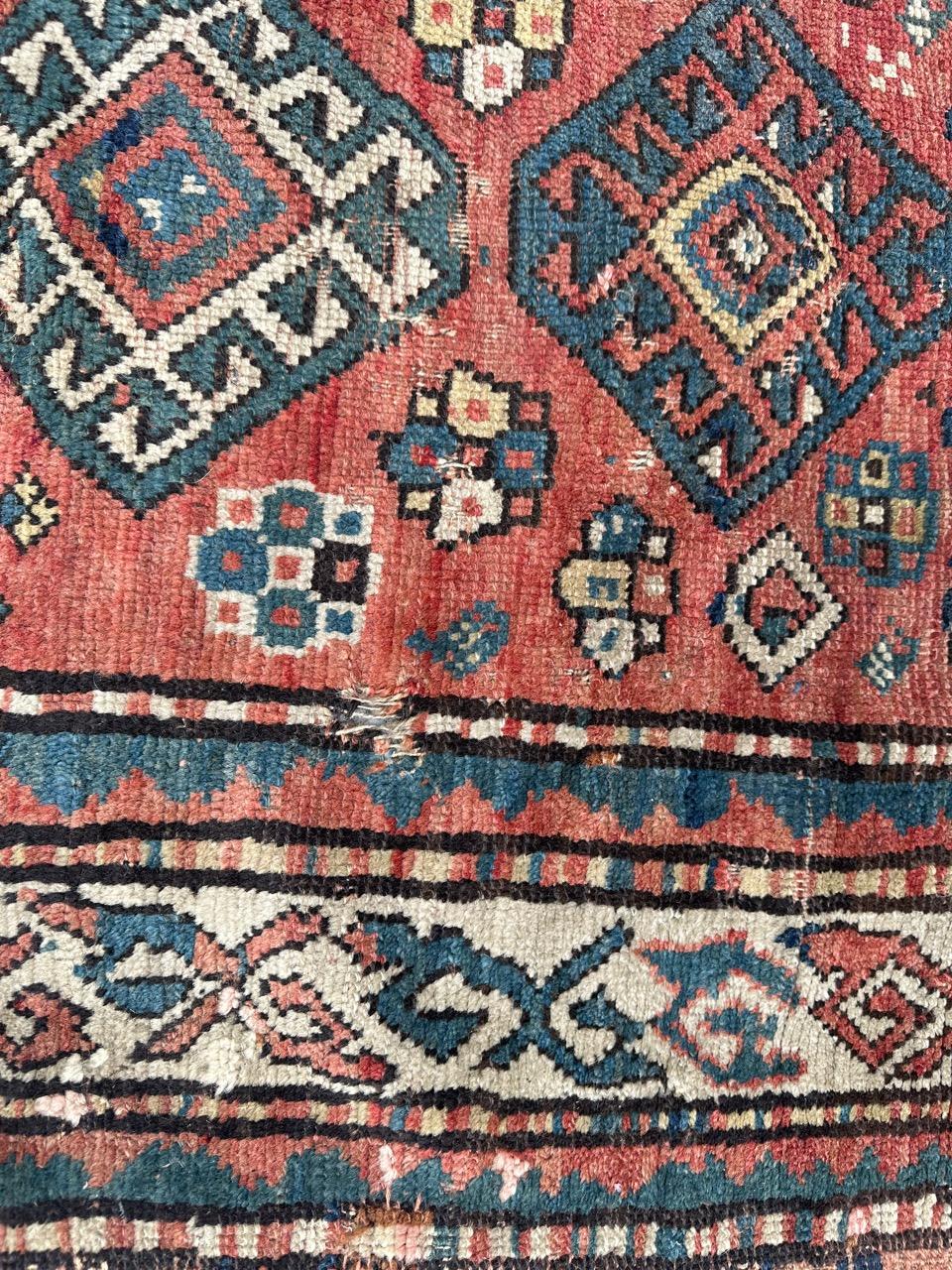 Bobyrug’s pretty antique kazak rug For Sale 2