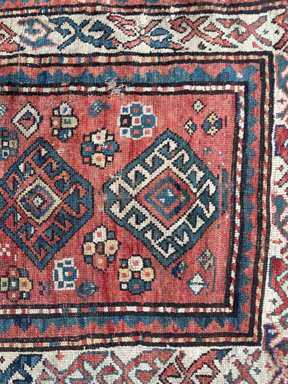 Bobyrug’s pretty antique kazak rug For Sale 10