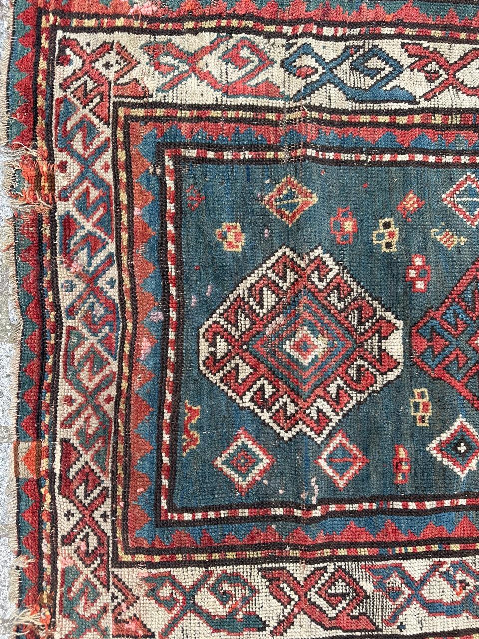 Kazak Bobyrug’s pretty antique kazak rug For Sale