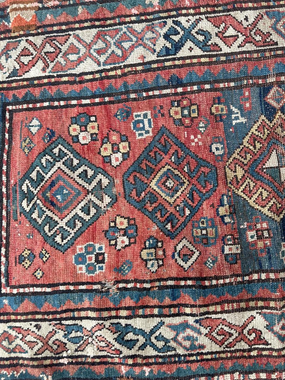 19th Century Bobyrug’s pretty antique kazak rug For Sale
