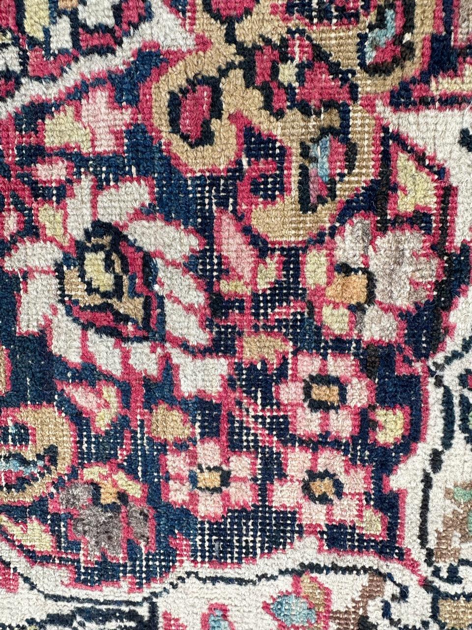 Bobyrug’s pretty antique Kirman lavar rug For Sale 11