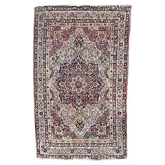 Bobyrug’s pretty antique Kirman lavar rug