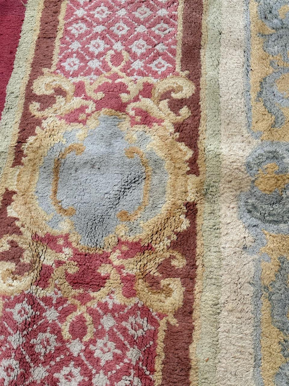 Bobyrug’s pretty antique large Spanish Savonnerie rug  For Sale 4