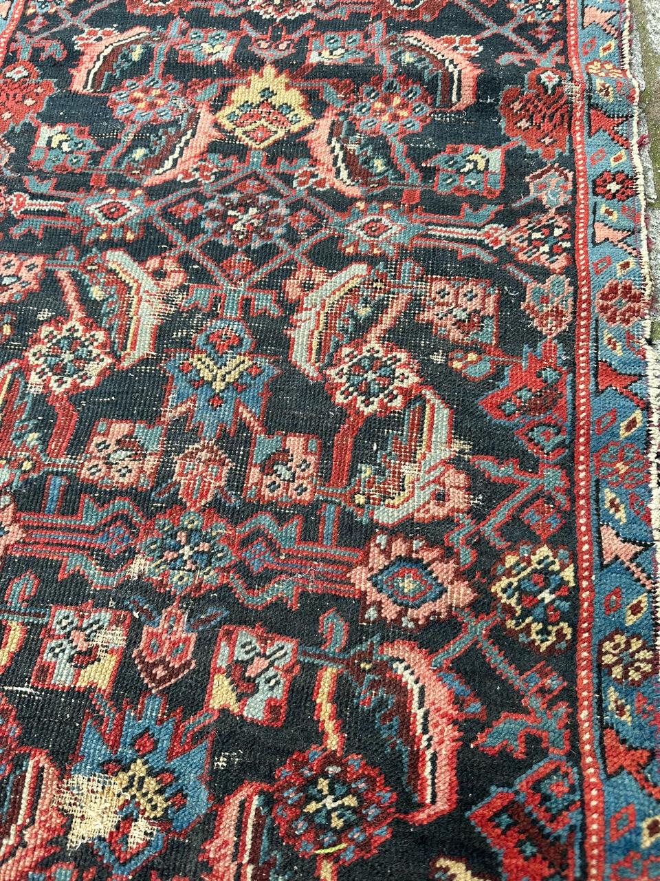 Bobyrug’s pretty antique little malayer fragment rug  For Sale 2