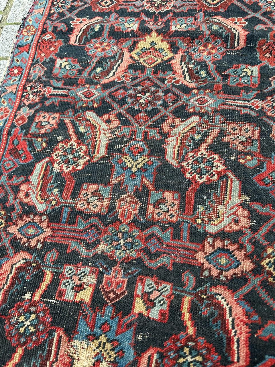 Bobyrug’s pretty antique little malayer fragment rug  For Sale 3