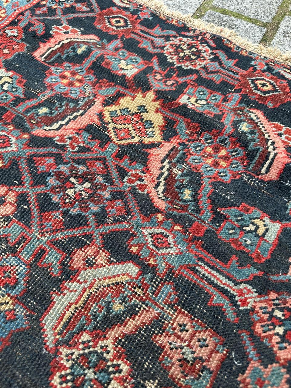 Bobyrug’s pretty antique little malayer fragment rug  For Sale 6