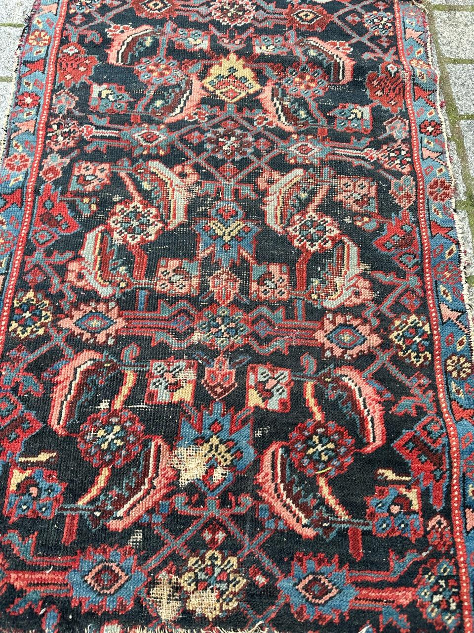 Bobyrug’s pretty antique little malayer fragment rug  For Sale 8