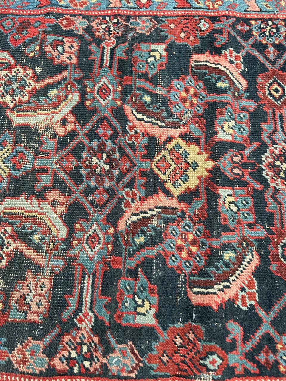 Asian Bobyrug’s pretty antique little malayer fragment rug  For Sale