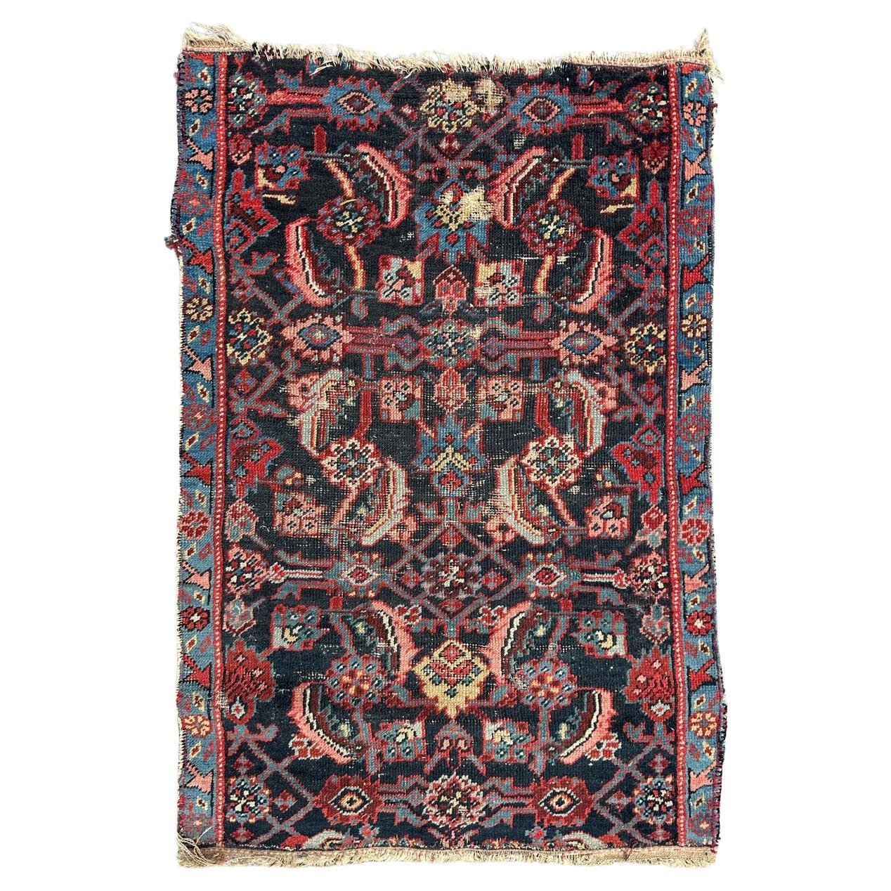 Bobyrug’s pretty antique little malayer fragment rug  For Sale