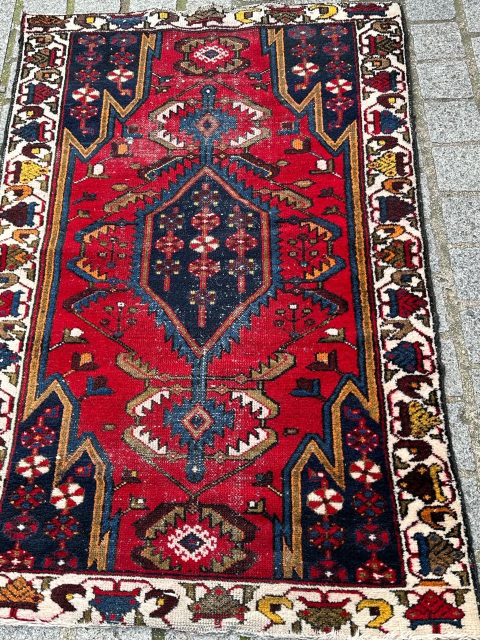 Bobyrug’s pretty antique mazlaghan rug  For Sale 3