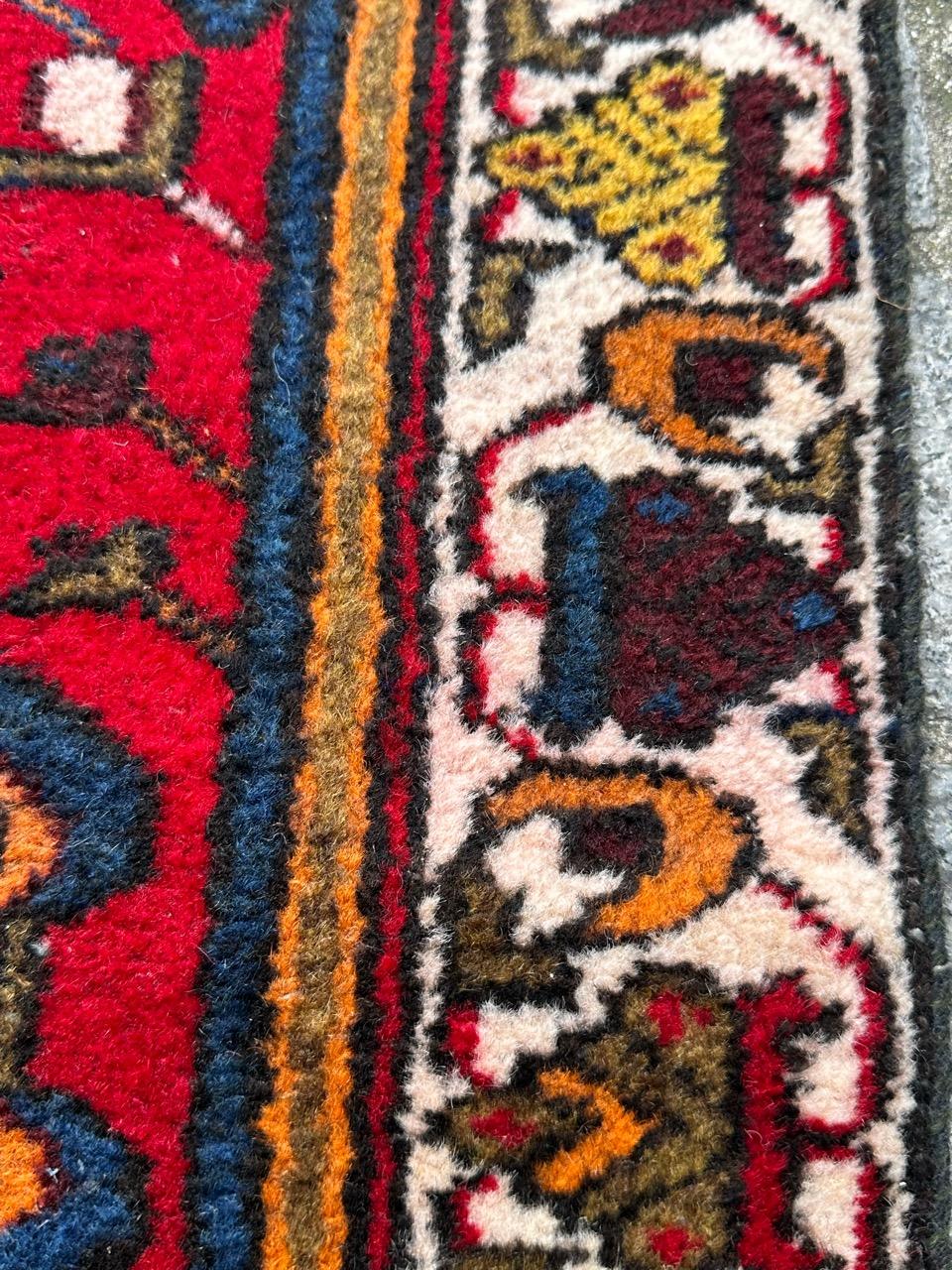 Bobyrug’s pretty antique mazlaghan rug  For Sale 8