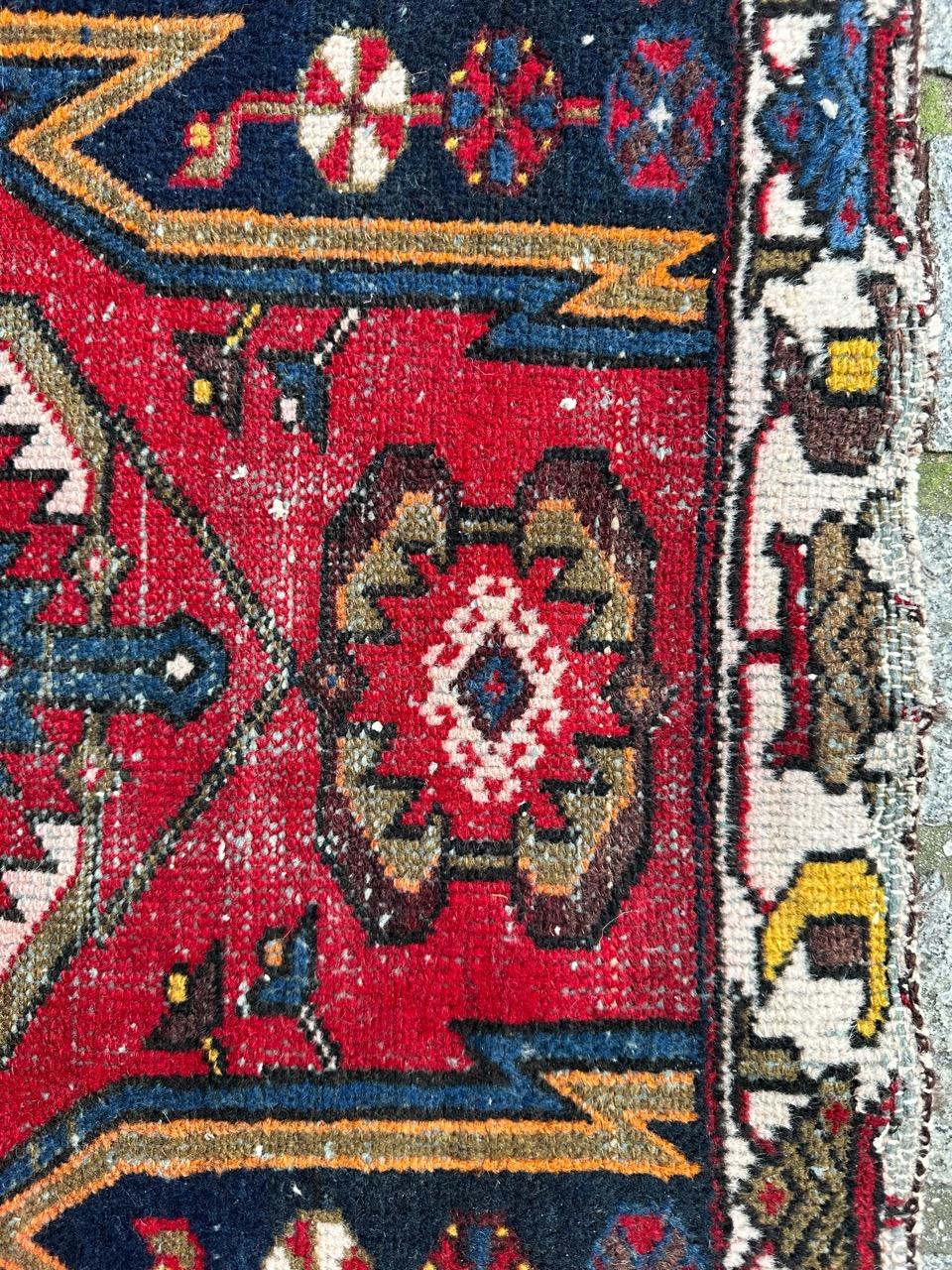 Bobyrug’s pretty antique mazlaghan rug  For Sale 10
