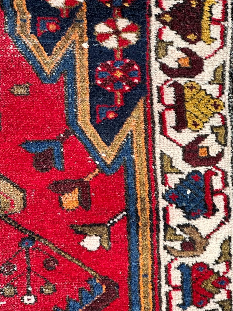 Bobyrug’s pretty antique mazlaghan rug  In Fair Condition For Sale In Saint Ouen, FR