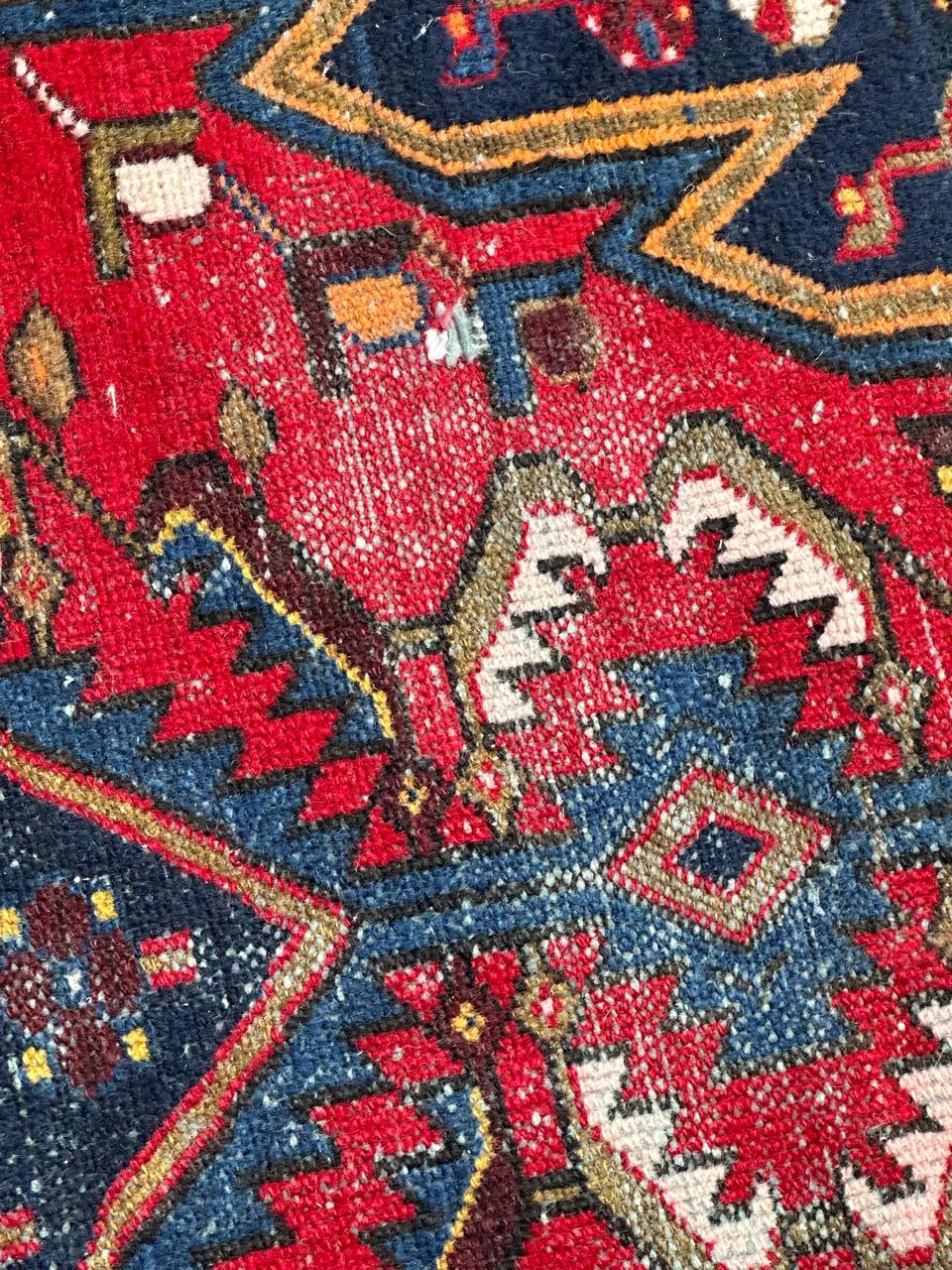 Wool Bobyrug’s pretty antique mazlaghan rug  For Sale