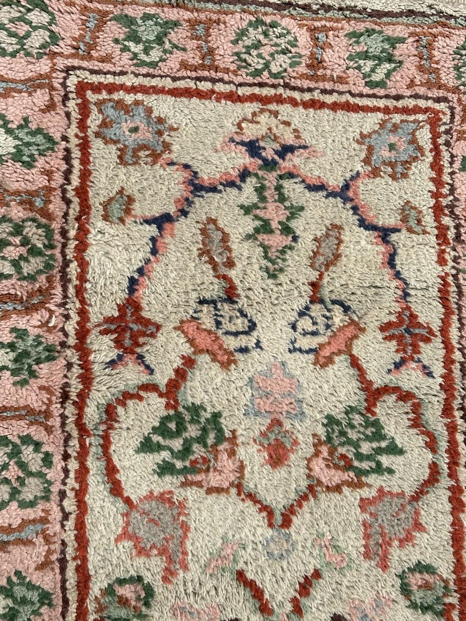 Oushak Bobyrug’s pretty antique oushak style Moroccan rug  For Sale