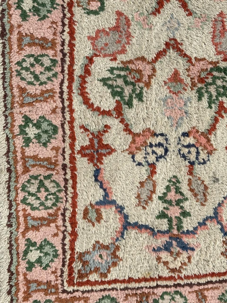 Bobyrug's hübscher antiker marokkanischer Teppich im Oushak-Stil  im Zustand „Gut“ im Angebot in Saint Ouen, FR