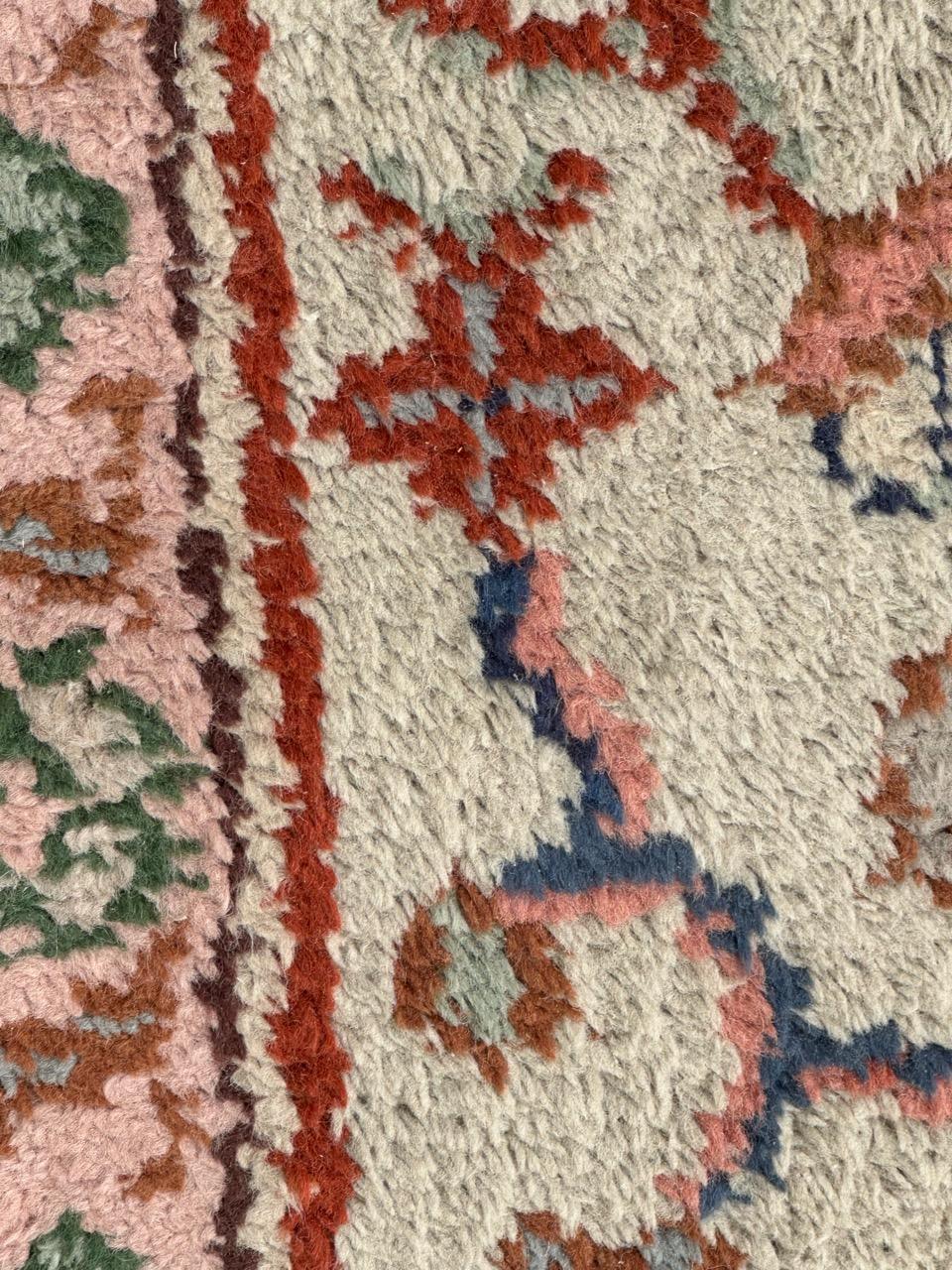 Bobyrug's hübscher antiker marokkanischer Teppich im Oushak-Stil  im Angebot 1