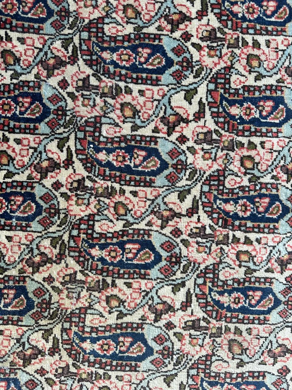 Bobyrug’s pretty antique Qom rug  For Sale 2