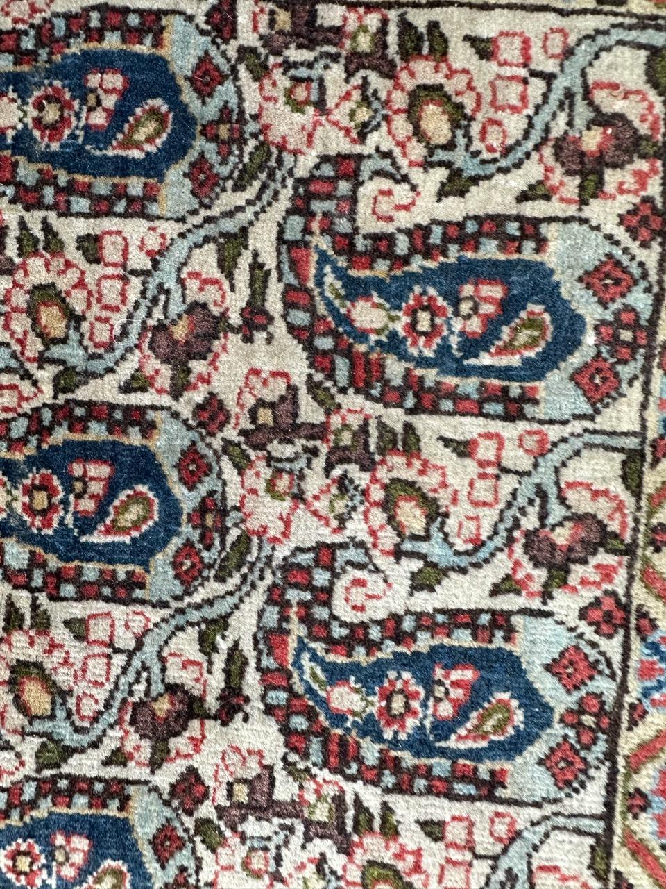 Bobyrug’s pretty antique Qom rug  For Sale 5