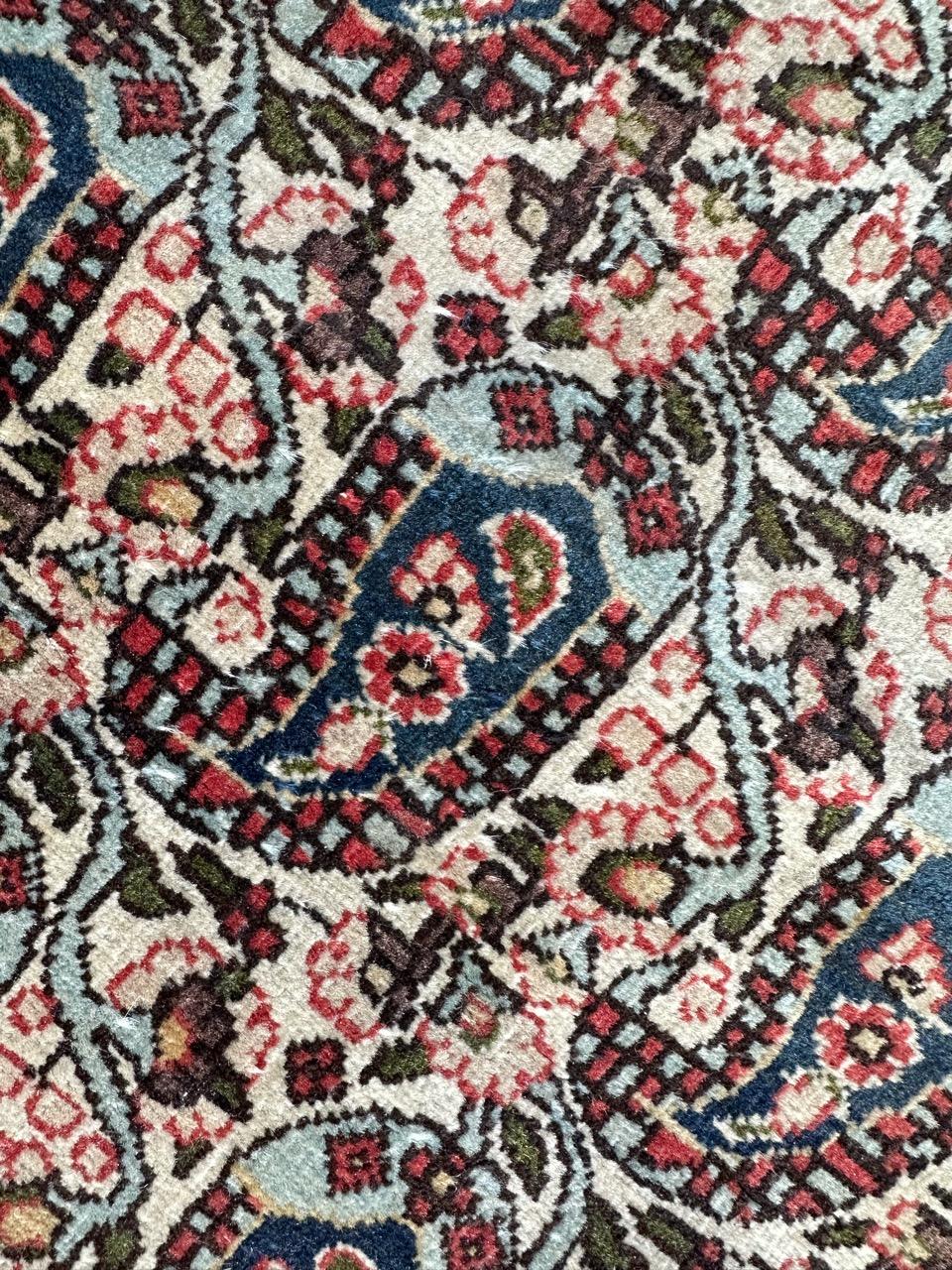 Bobyrug’s pretty antique Qom rug  For Sale 6