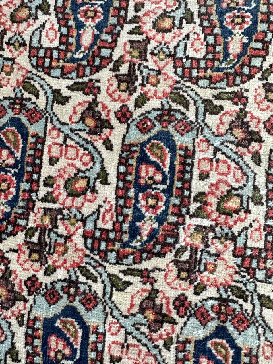 Bobyrug’s pretty antique Qom rug  For Sale 7