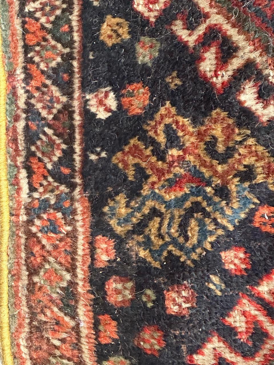 pretty antique small qashqai fragment rug  For Sale 2