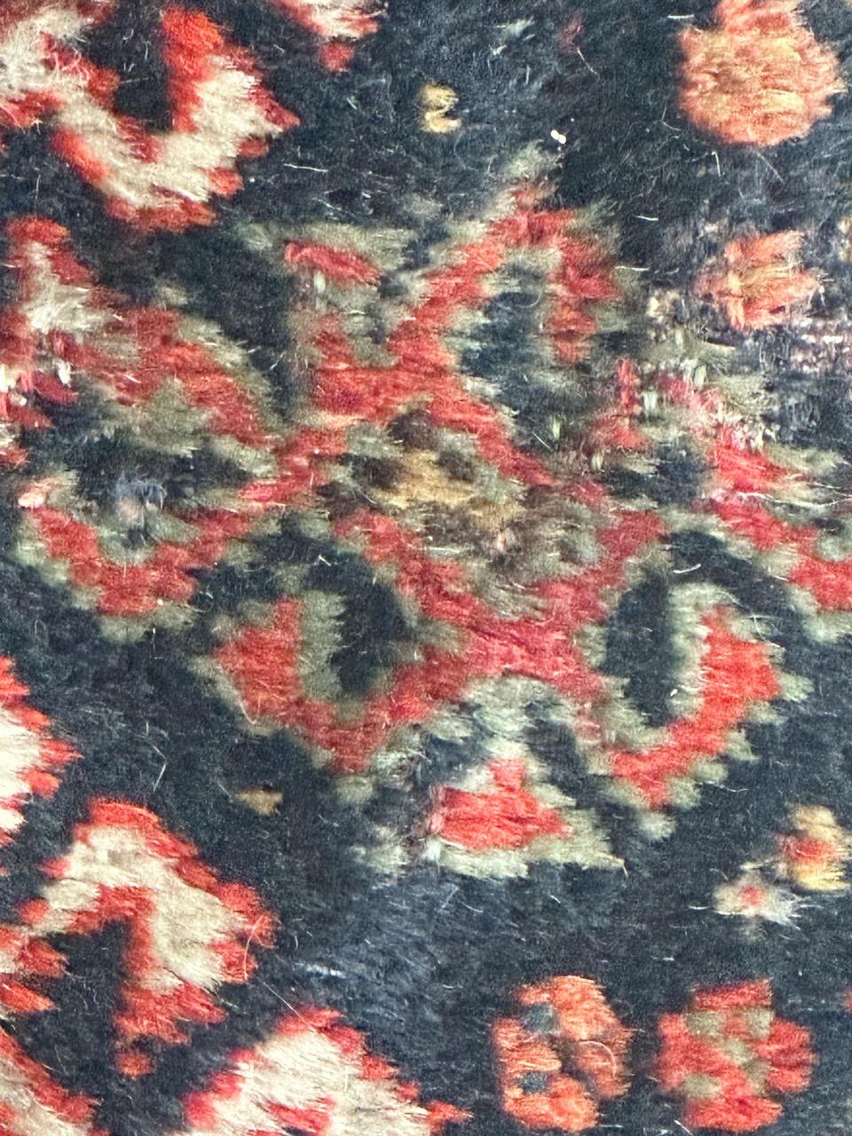 19th Century Bobyrug’s pretty antique small qashqai fragment rug  For Sale