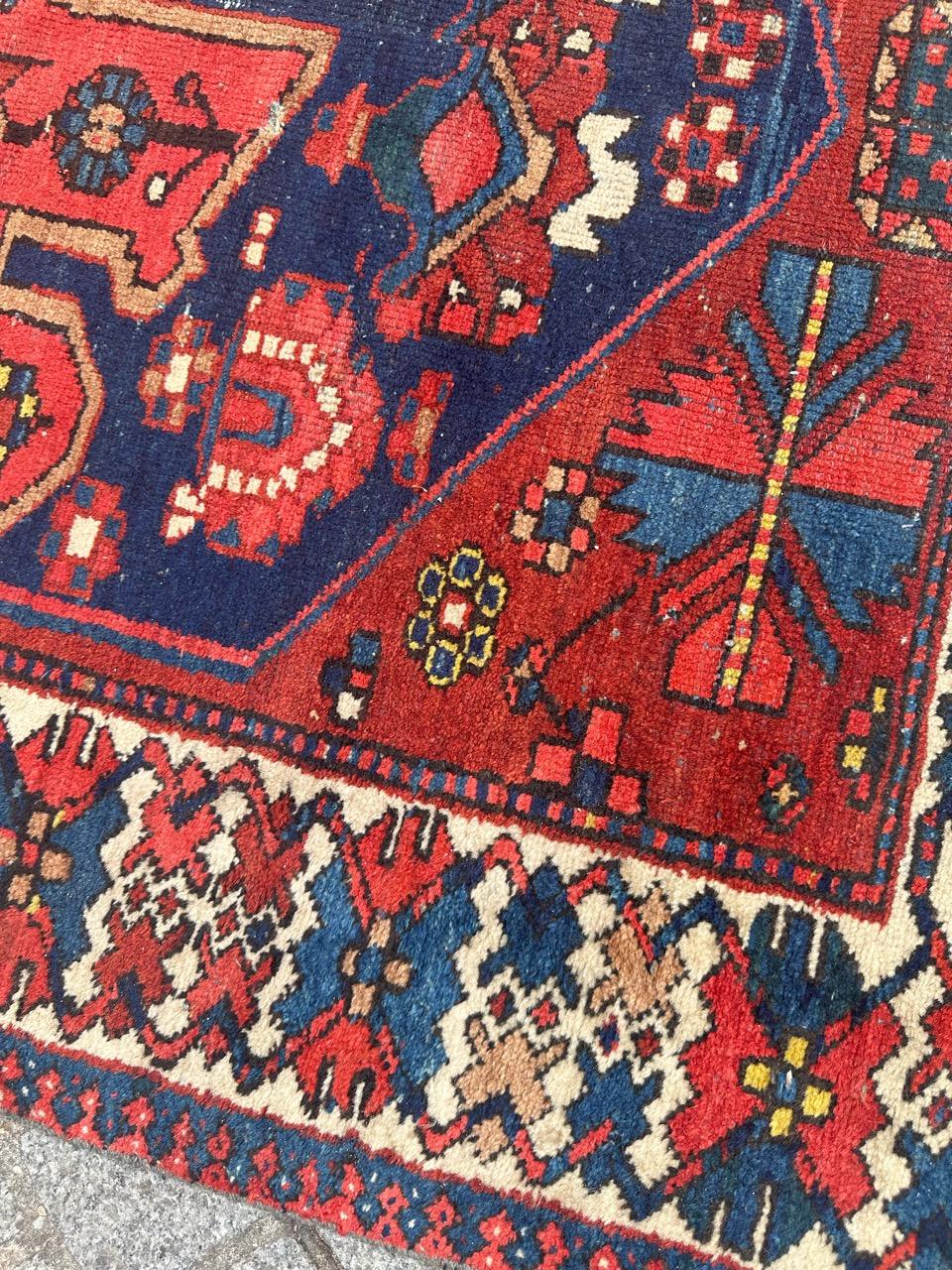 pretty antique tribal Hamadan rug  For Sale 2