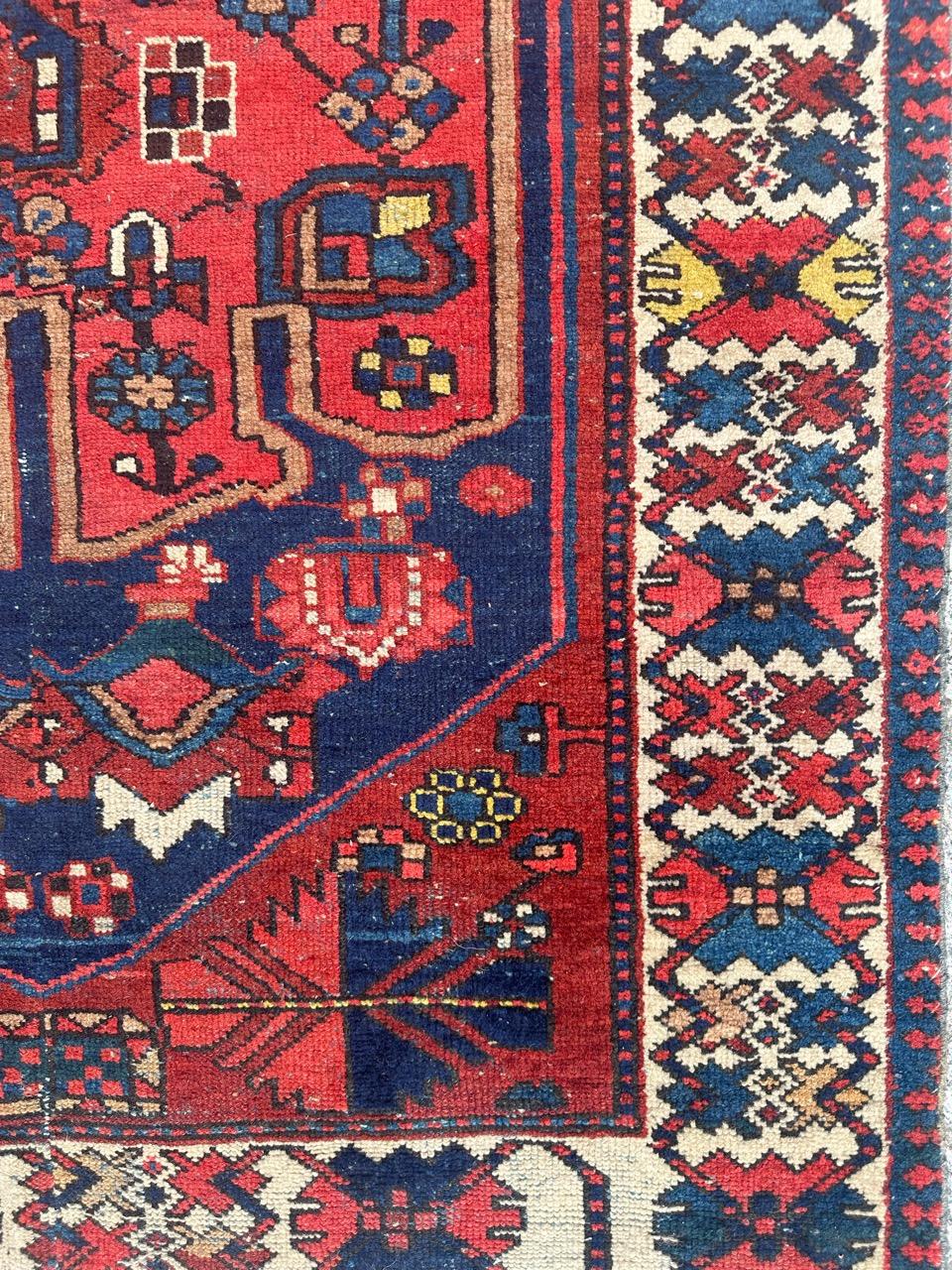 pretty antique tribal Hamadan rug  For Sale 3