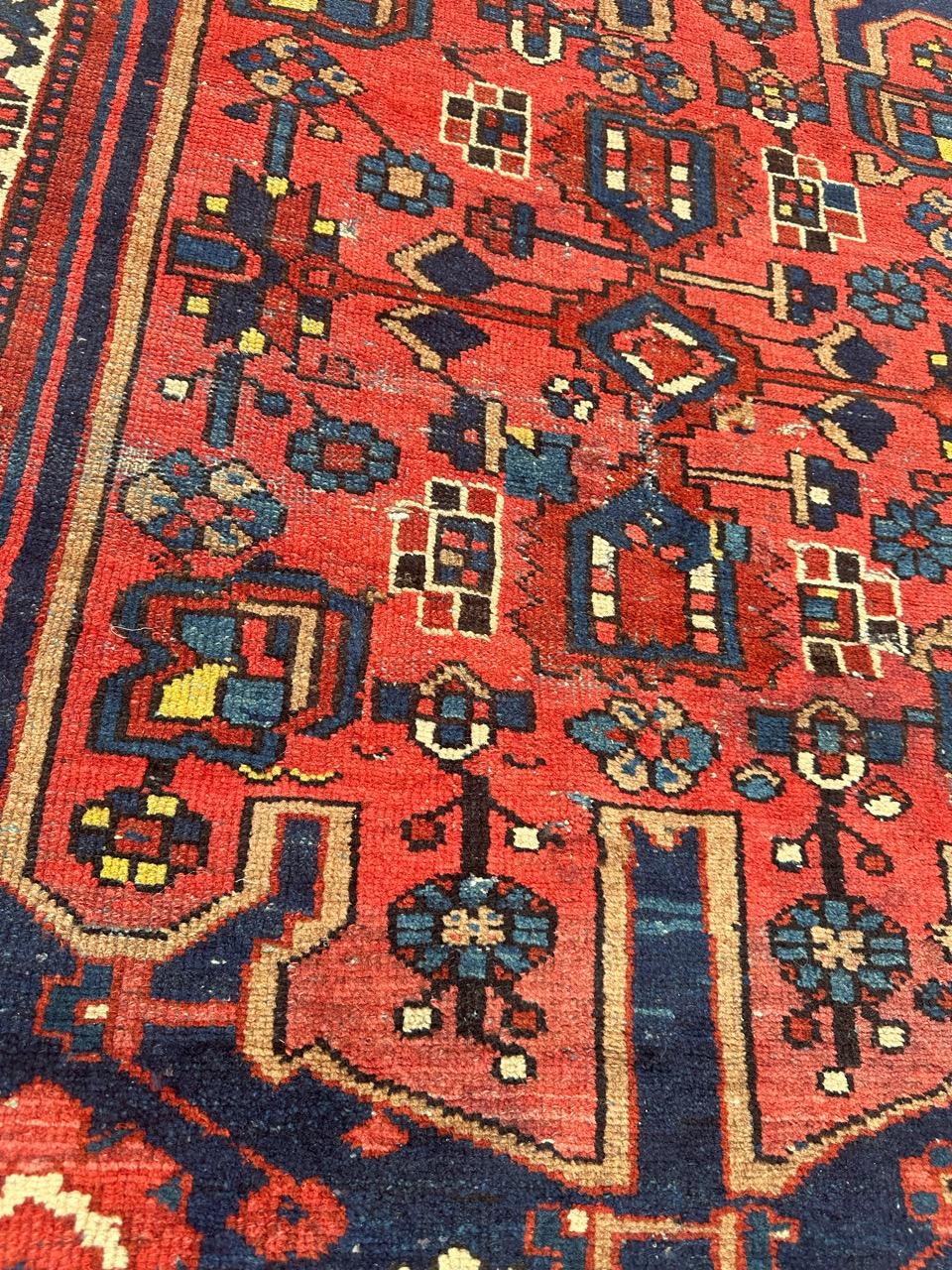 pretty antique tribal Hamadan rug  For Sale 5