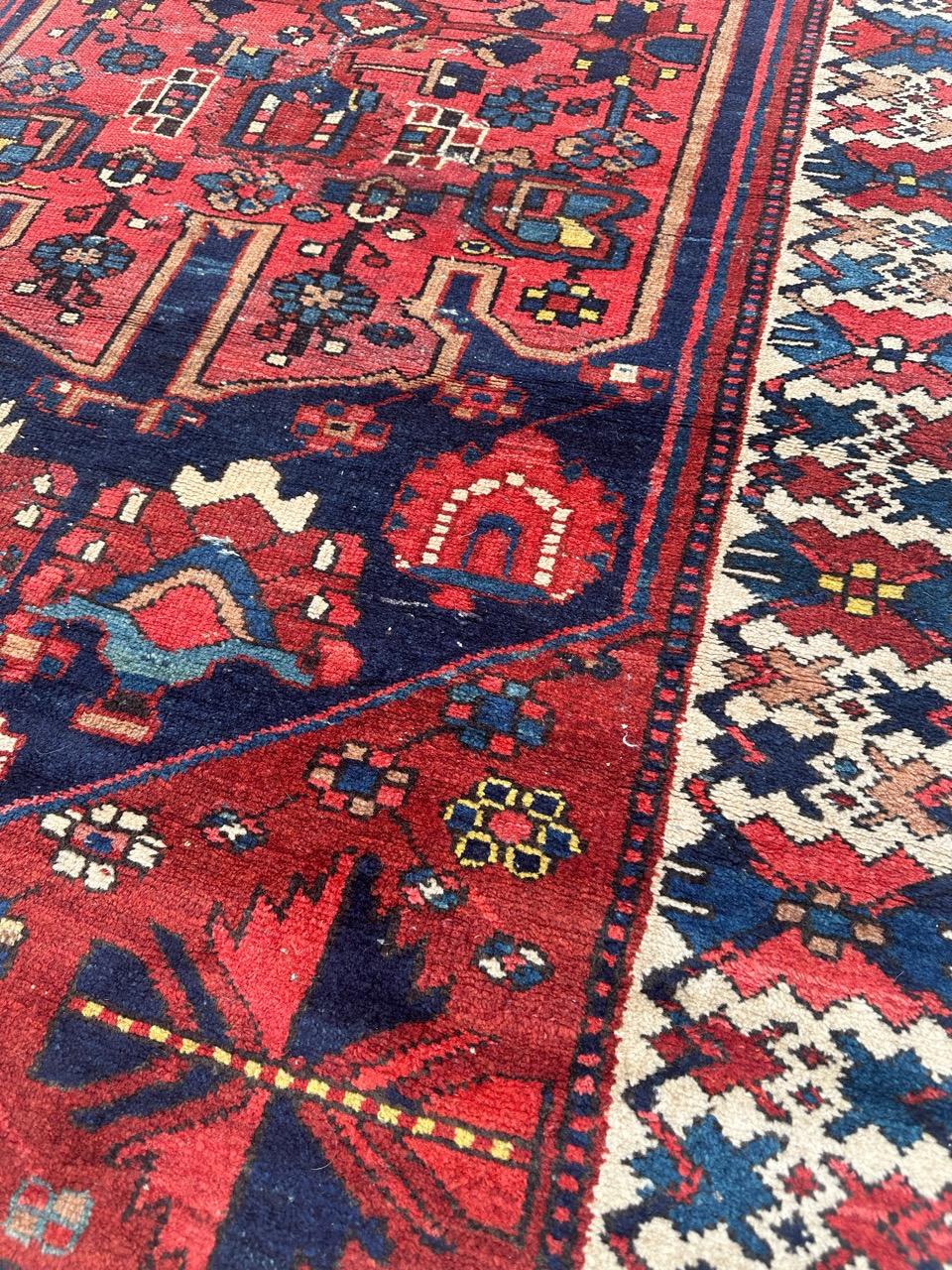 pretty antique tribal Hamadan rug  For Sale 7