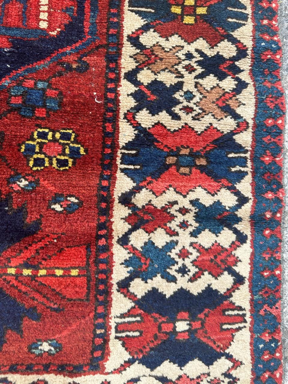 pretty antique tribal Hamadan rug  For Sale 8