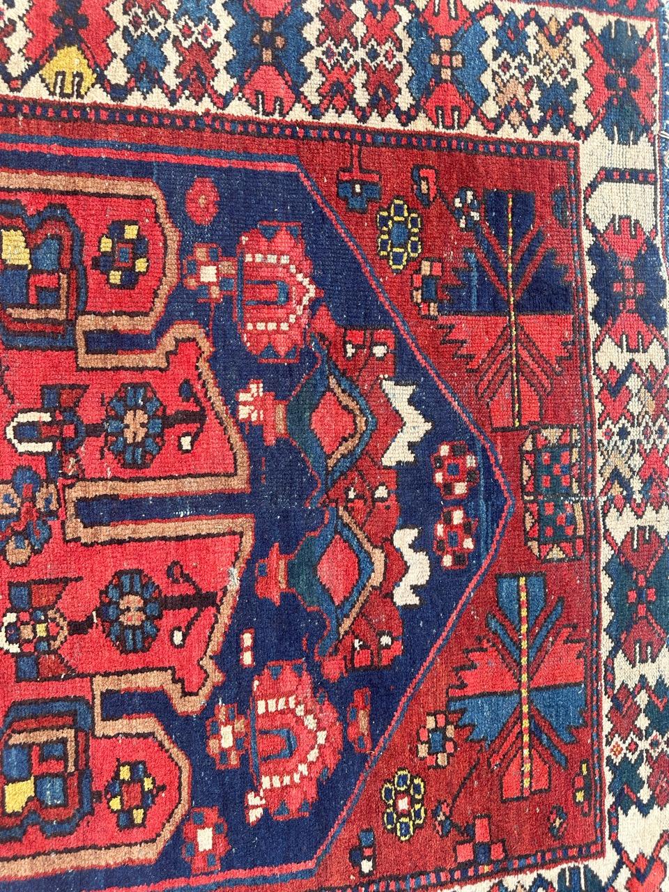 pretty antique tribal Hamadan rug  For Sale 9
