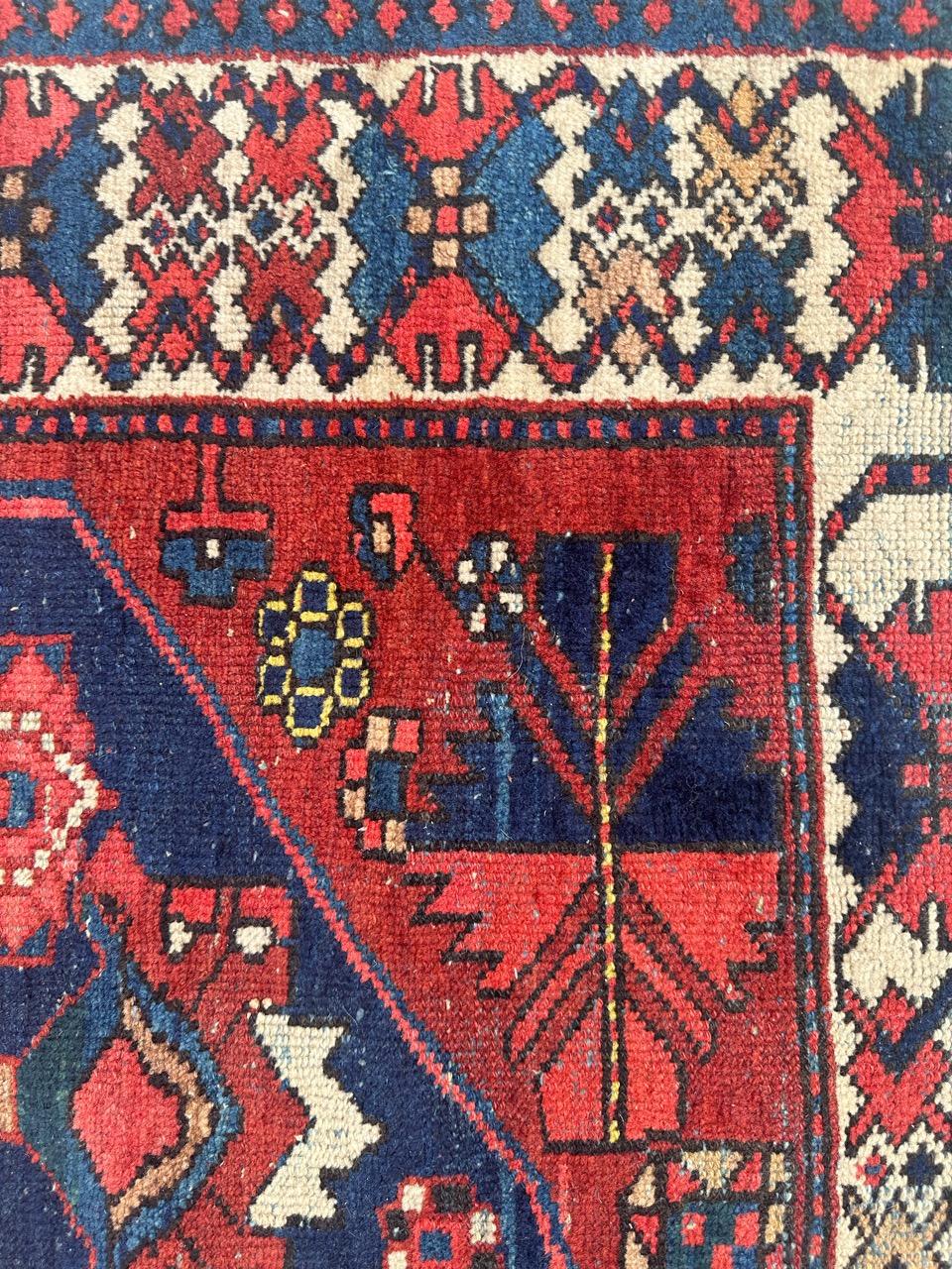 pretty antique tribal Hamadan rug  For Sale 11
