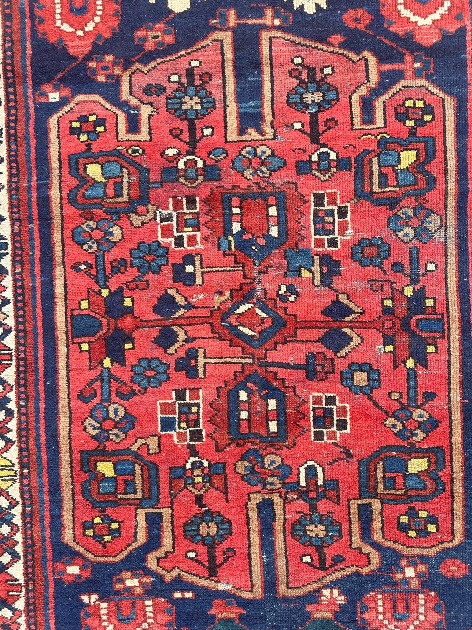 19th Century pretty antique tribal Hamadan rug  For Sale