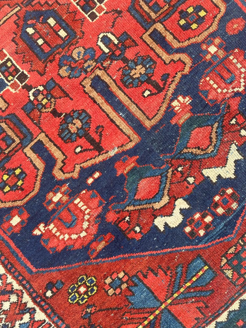pretty antique tribal Hamadan rug  For Sale 1