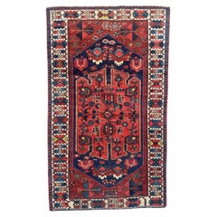 pretty antique tribal Hamadan rug 